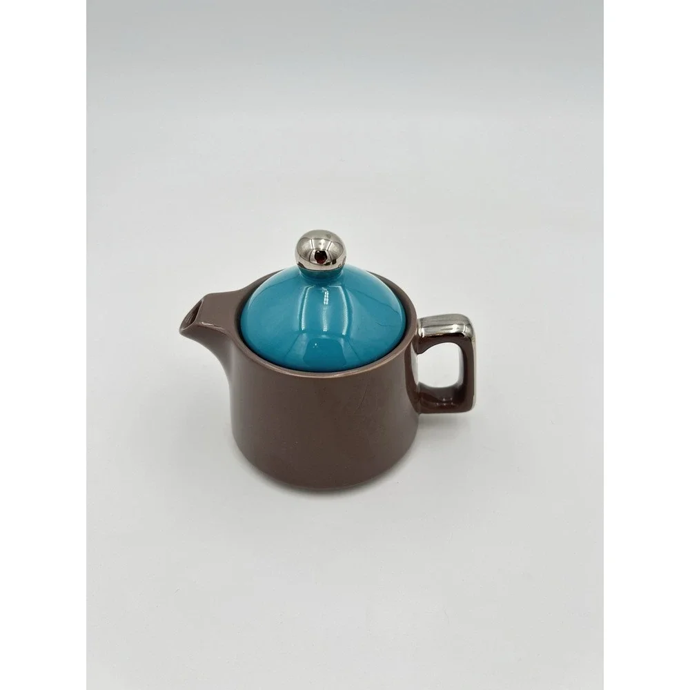 Vintage Stacking Espresso Coffee Set (Turquoise/Brown)